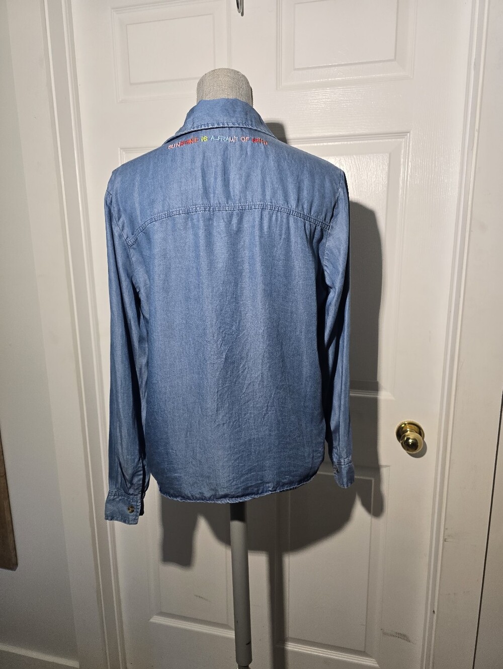 KERRI ROSENTHAL chambray Button Down Shirt - Picture 3 of 5
